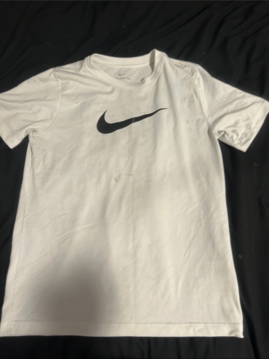 Nike Other - Nike White Short-Sleeve Tee with Black Swoosh